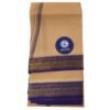 Beige Cotton Lungi 2 Meters With Blue Border Unfolded2