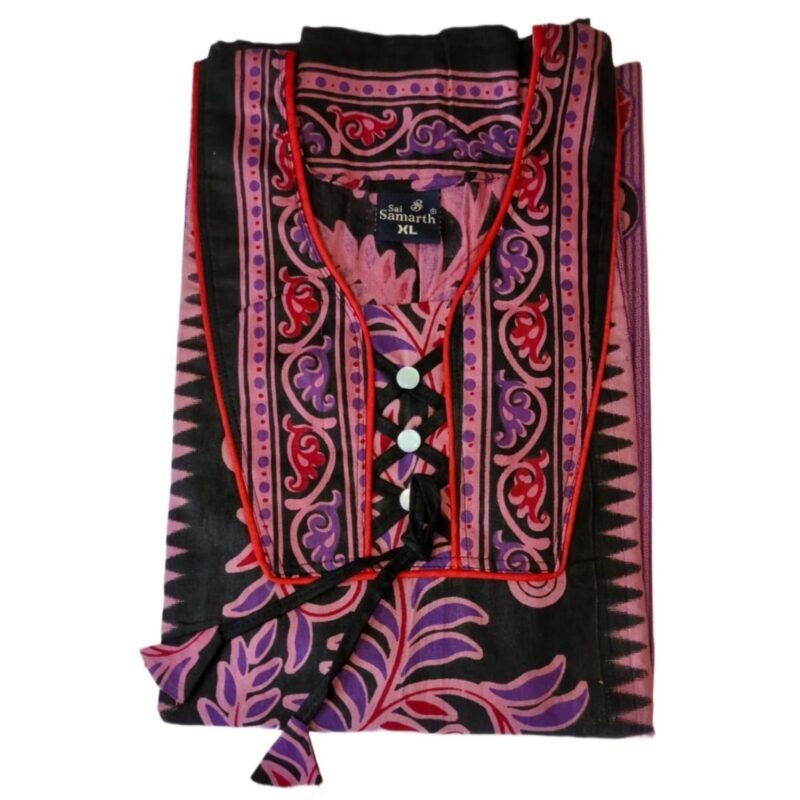 Cotton Nighty For Women Folded