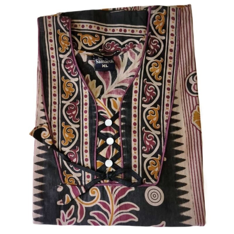 Cotton Nighty For Women Folded