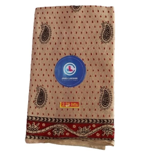 Kalamkari Cotton Lungi 2.25 Meters Unstitched Folded