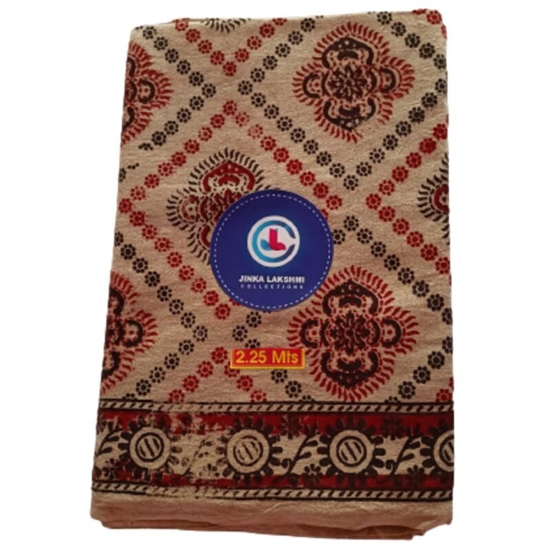 Kalamkari Cotton Lungi 2.25 Meters Unstitched Folded