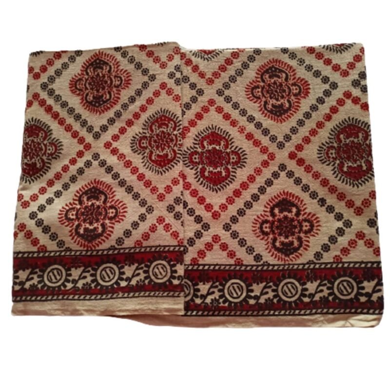 Kalamkari Cotton Lungi 2.25 Meters Unstitched Unfolded
