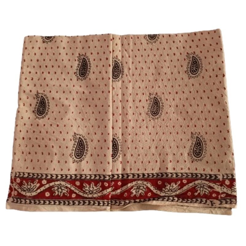 Kalamkari Cotton Lungi 2.25 Meters Unstitched Unfolded1