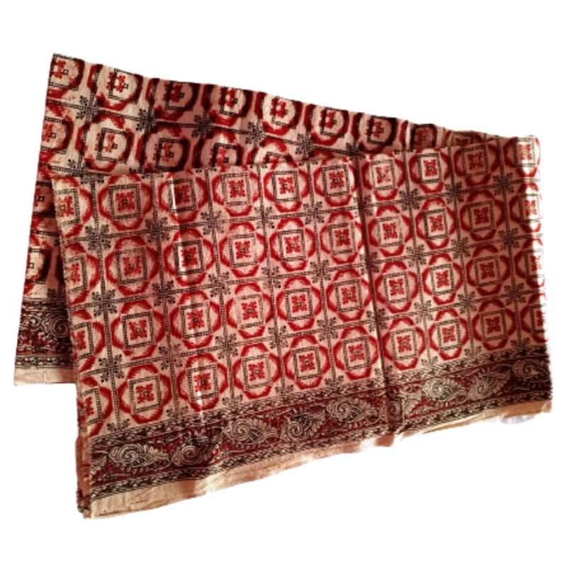 Kalamkari Cotton Lungi 2.25 Meters Unstitched Unfolded1