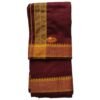 Maroon Cotton Dhoti 10x6 Unstitched Unfolded2