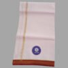 White Cotton Dhoti 4 Meters Unstitched Unfolded1