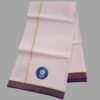 White Cotton Dhoti 4 Meters Unstitched Unfolded2