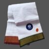 White Cotton Dhoti 9x5 Unstitched Unfolded2