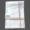 White Cotton Lungi 2.25 Meters With Maroon Border Unstitched Unfolded2
