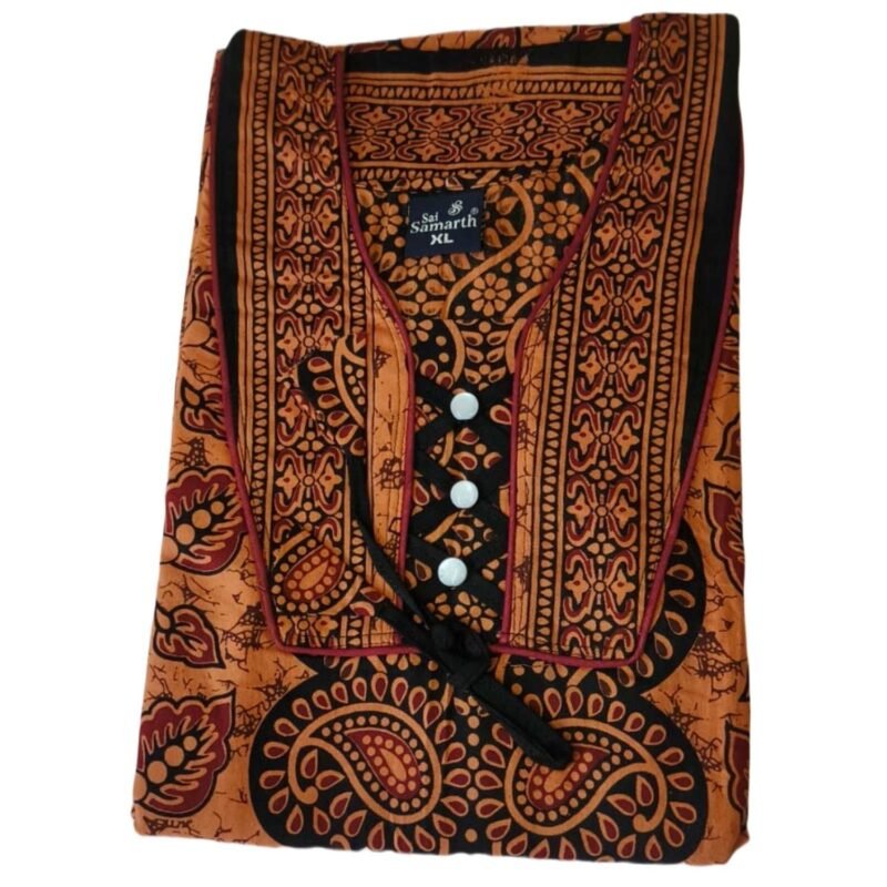 Biscuit Cotton Nighty Folded