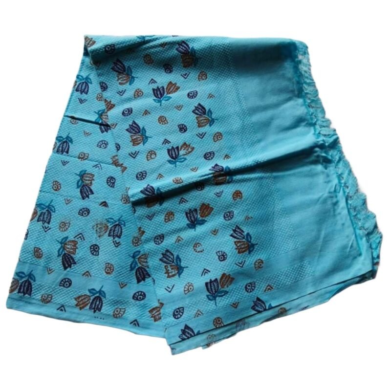 Blue Cotton Bath Towel 36x72 Unfolded