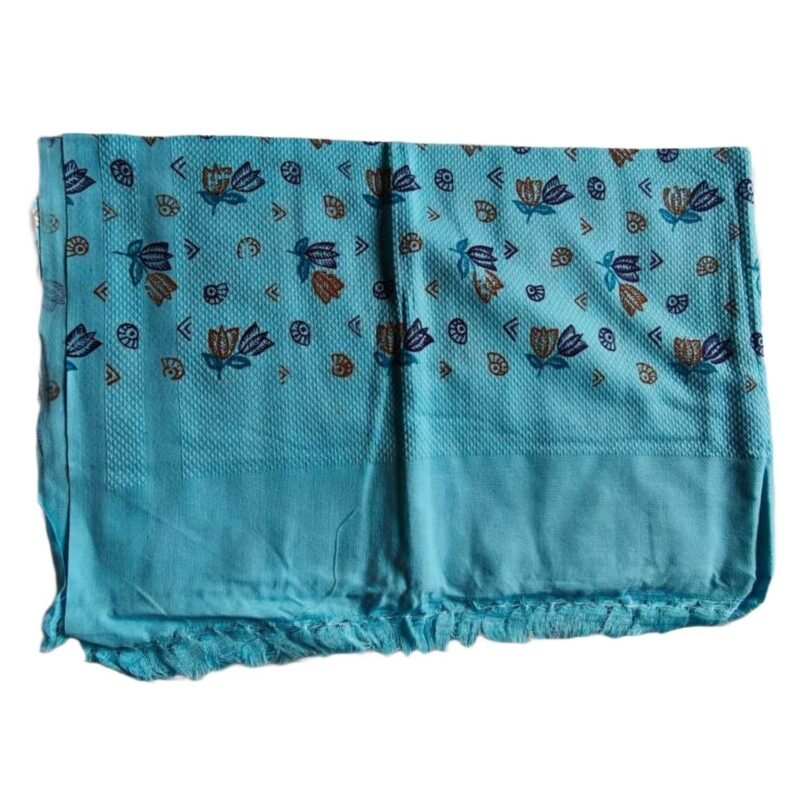 Blue Cotton Bath Towel 36x72 Unfolded1