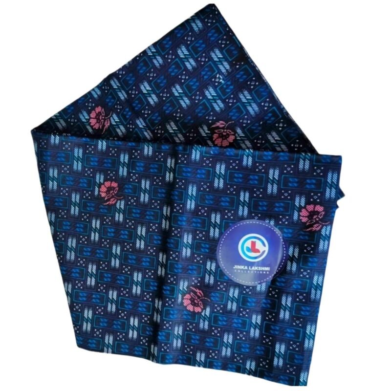Blue Cotton Printed Lungi 2 Meters Unstitched Unfolded1
