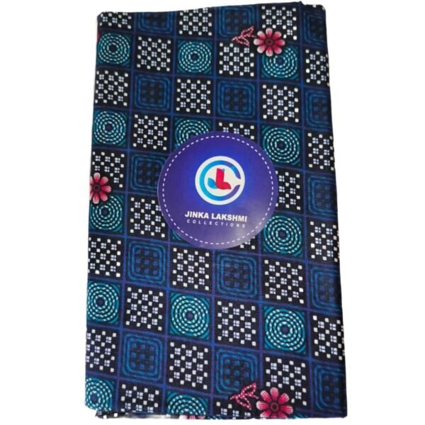 Blue Cotton Printed Unstitched Lungi 2 Meters Folded