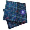 Blue Cotton Printed Unstitched Lungi 2 Meters Unfolded1