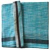 Blue Pure Cotton Lungi 2 Meters Unstitched Unfolded
