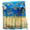 Blue Silk Saree For Women Folded
