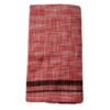 Brick Red Pure Cotton Lungi 2 Meters Unstitched Folded