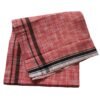Brick Red Pure Cotton Lungi 2 Meters Unstitched Unfolded1