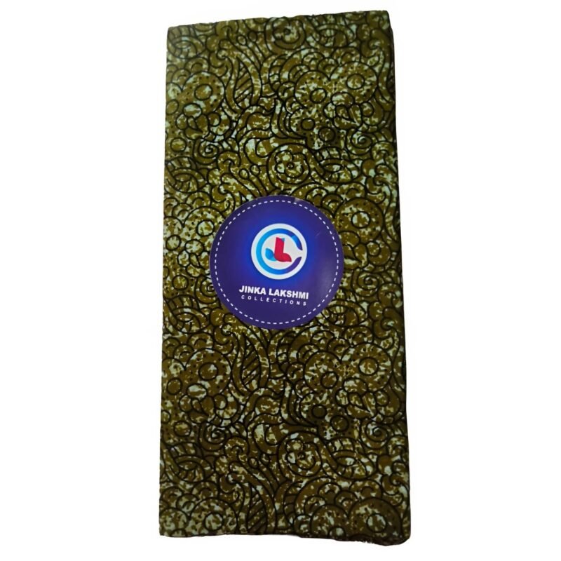 Light Green Cotton Printed Lungi 2.25 Meters Unstitched Folded