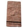 Earthy Rust Orange Pure Cotton Lungi 2 Meters Unstitched Folded