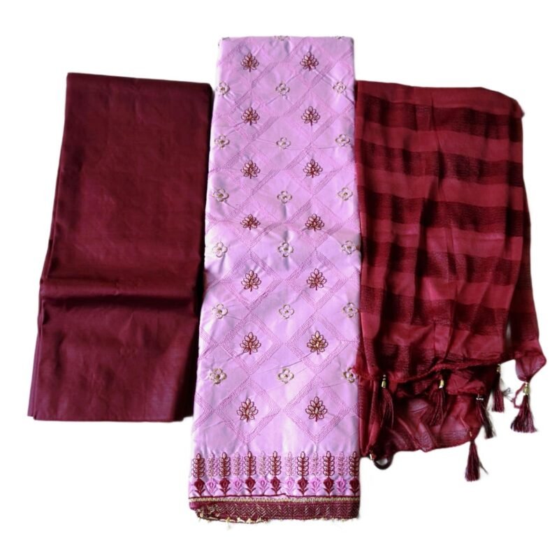 Embroidered Cotton Dress Material Unstitched Unfolded1