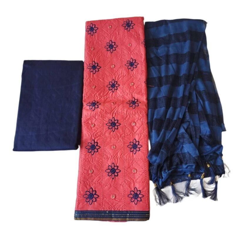 Embroidered Cotton Dress Materials Unstitched Unfolded1