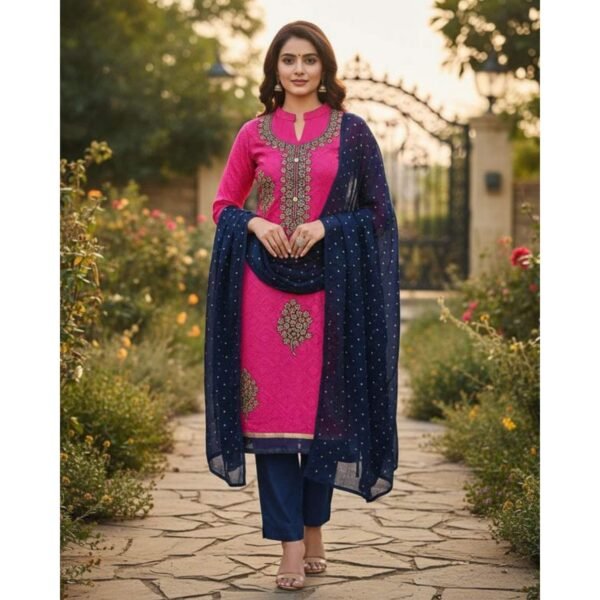 Embroidered Cotton dress Materials Unstitched Lifestyle