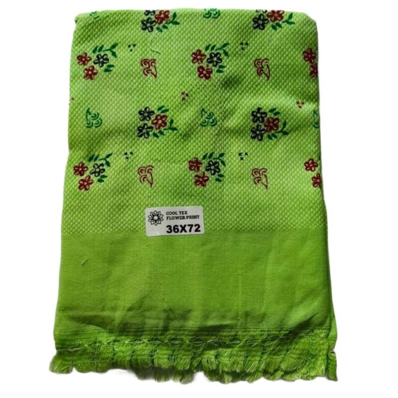 Green Cotton Bath Towel 36x72 Folded