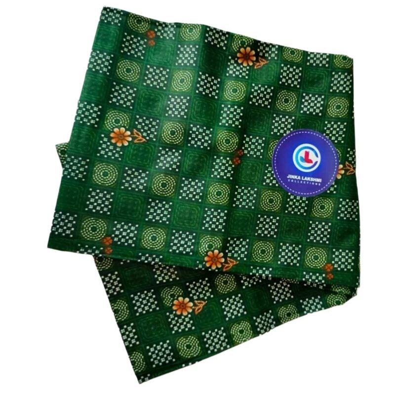Green Cotton Printed lungi 2 Meters Unstitched Unfolded1
