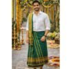 Green Cotton dhoti 9x5 Size Lifestyle1