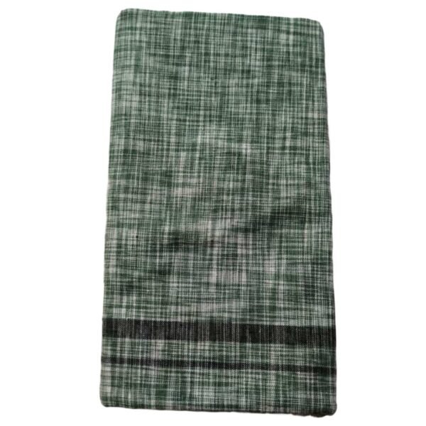 Green Pure Cotton Lungi 2 Meters Unstitched Folded