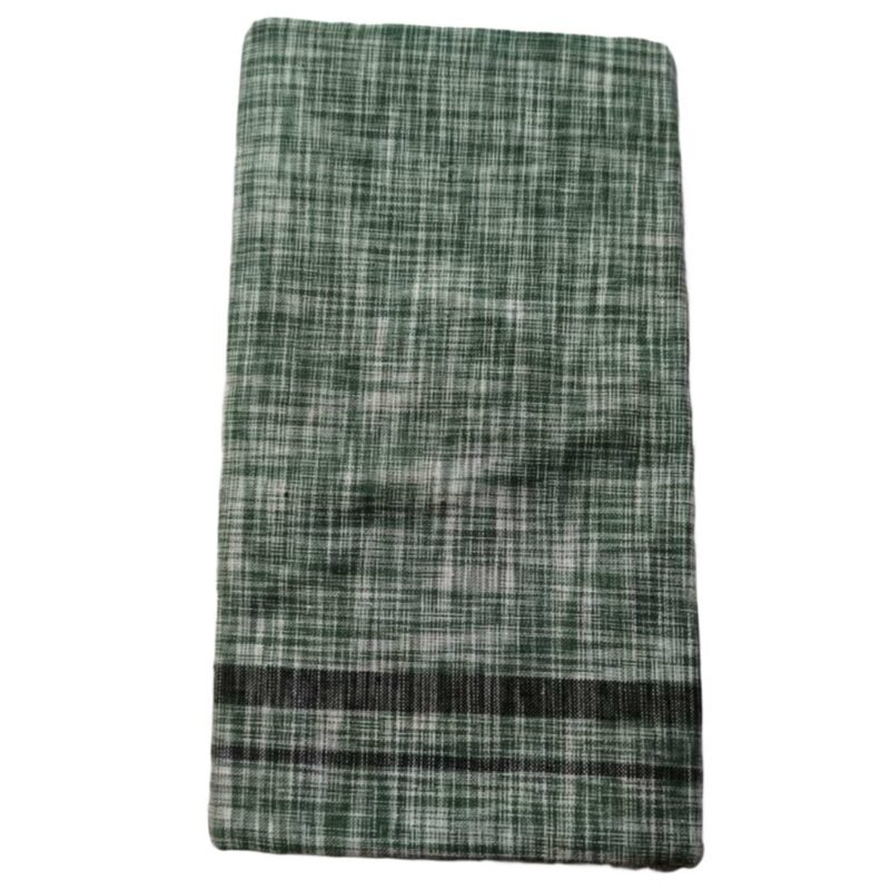 Green Pure Cotton Lungi 2 Meters Unstitched Folded