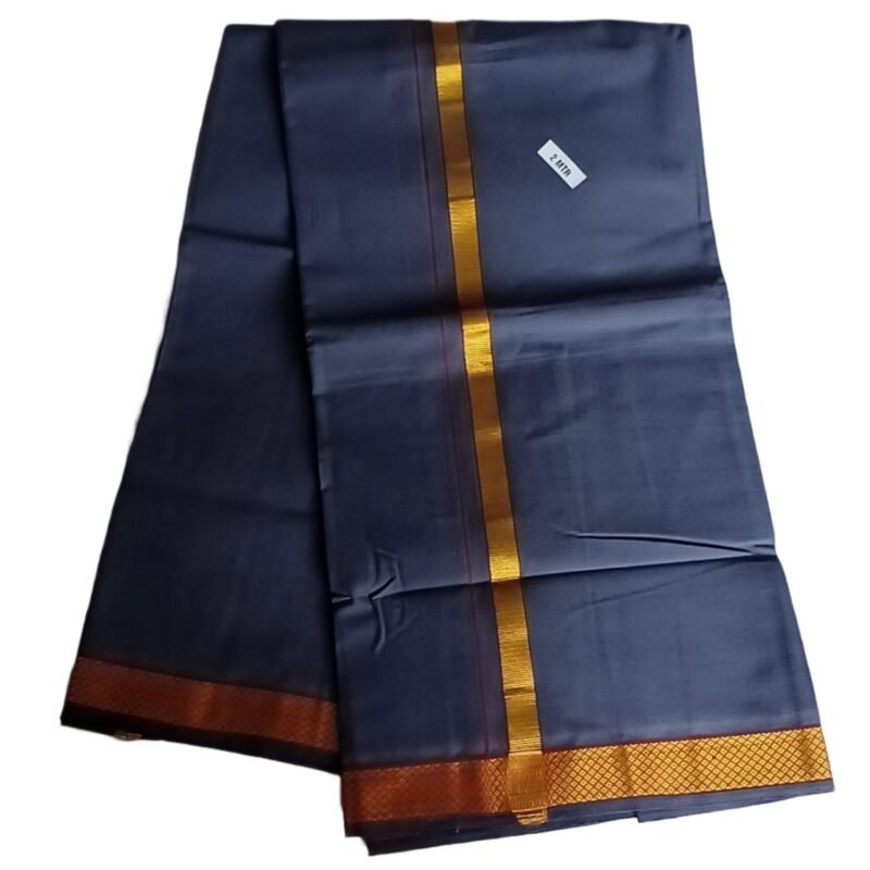 Grey Cotton Lungi 2 Meters Unstitched Unfolded1