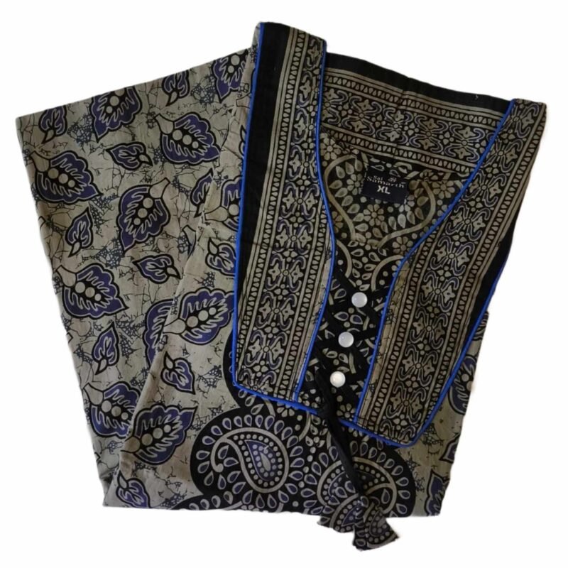 Grey Cotton Nighty Unfolded