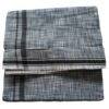 Grey Pure Cotton Lungi 2 Meters Unstitched Unfolded