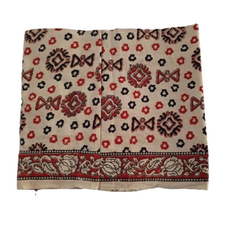 Kalamkari Cotton Lungi 2 Meters Unstitched Design 4 Unfolded