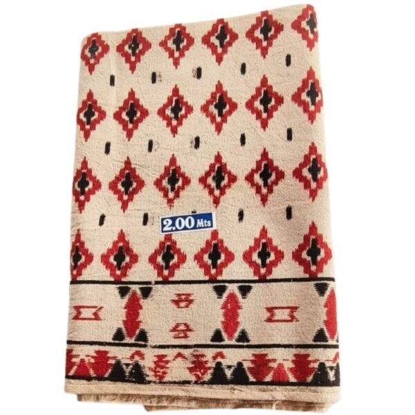 Kalamkari Cotton Lungi 2 Meters Unstitched Design 8 Folded