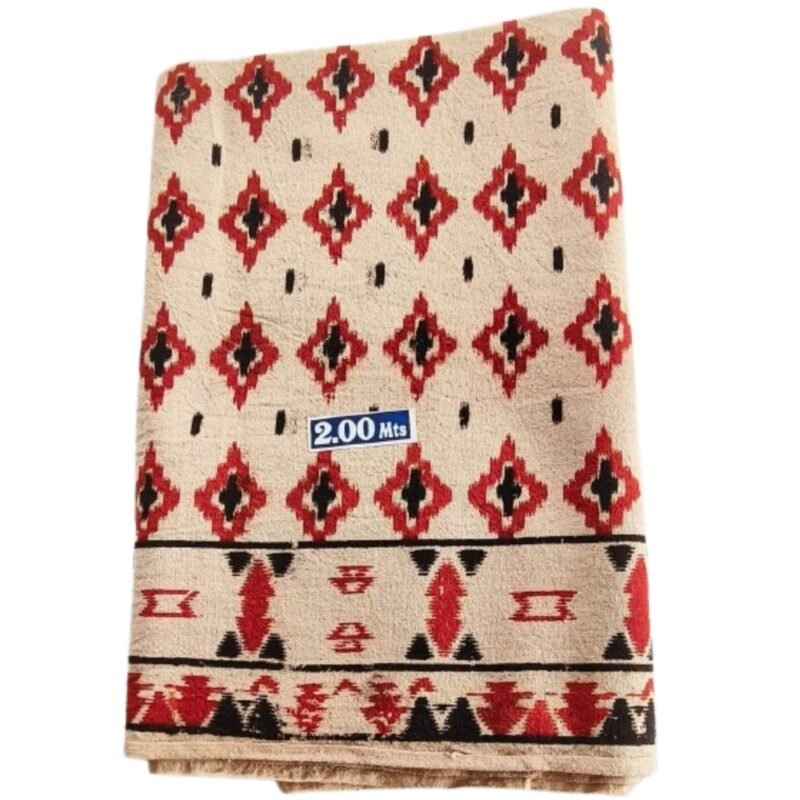 Kalamkari Cotton Lungi 2 Meters Unstitched Design 8 Folded