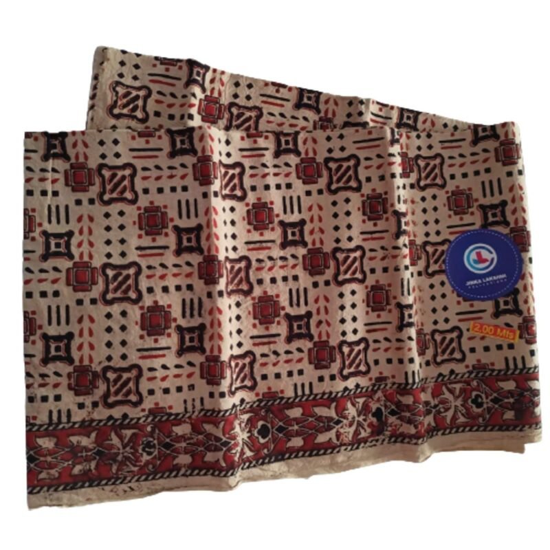 Kalamkari Cotton Lungi 2 Meters Unstitched Design 8 Unfolded1