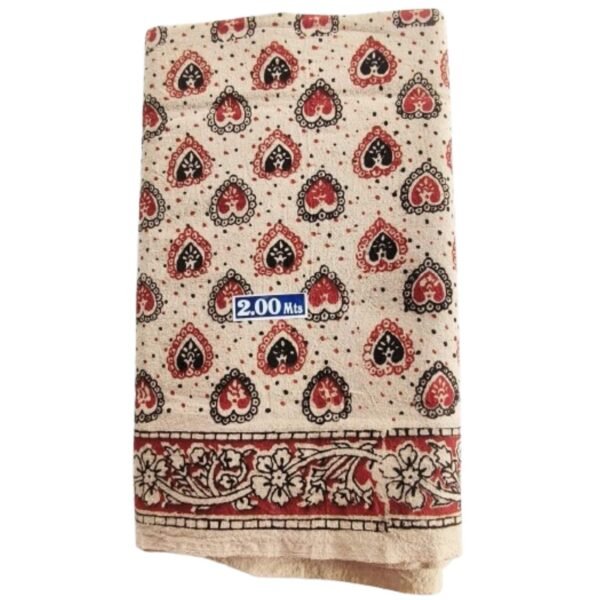 Kalamkari Cotton Lungi 2 Meters Unstitched Design 10 Folded