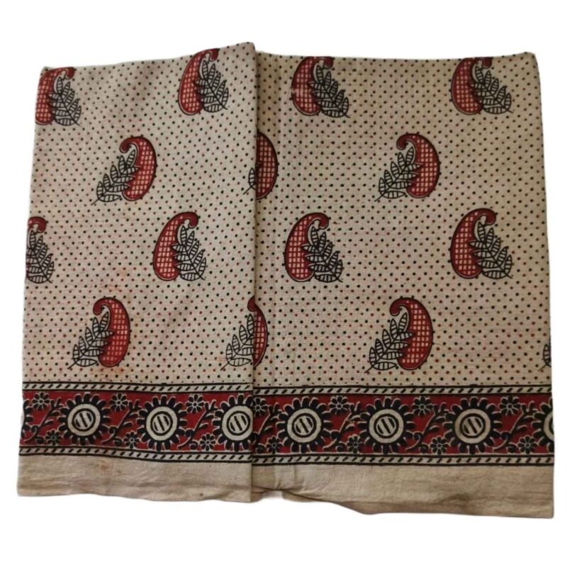 Kalamkari Cotton Lungi 2 Meters Unstitched Unfolded