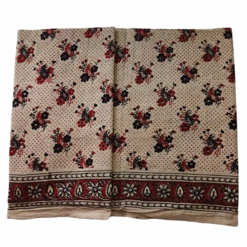 Kalamkari Cotton Lungi 2 Meters Unstitched Unfolded