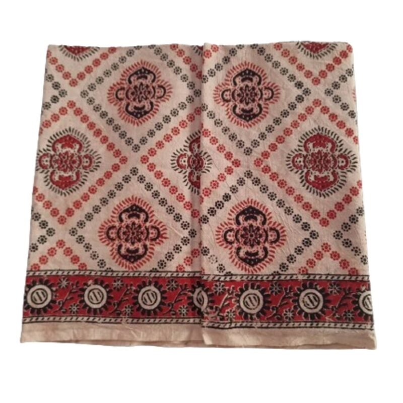 Kalamkari Cotton Lungi 2 Meters Unstitched Unfolded