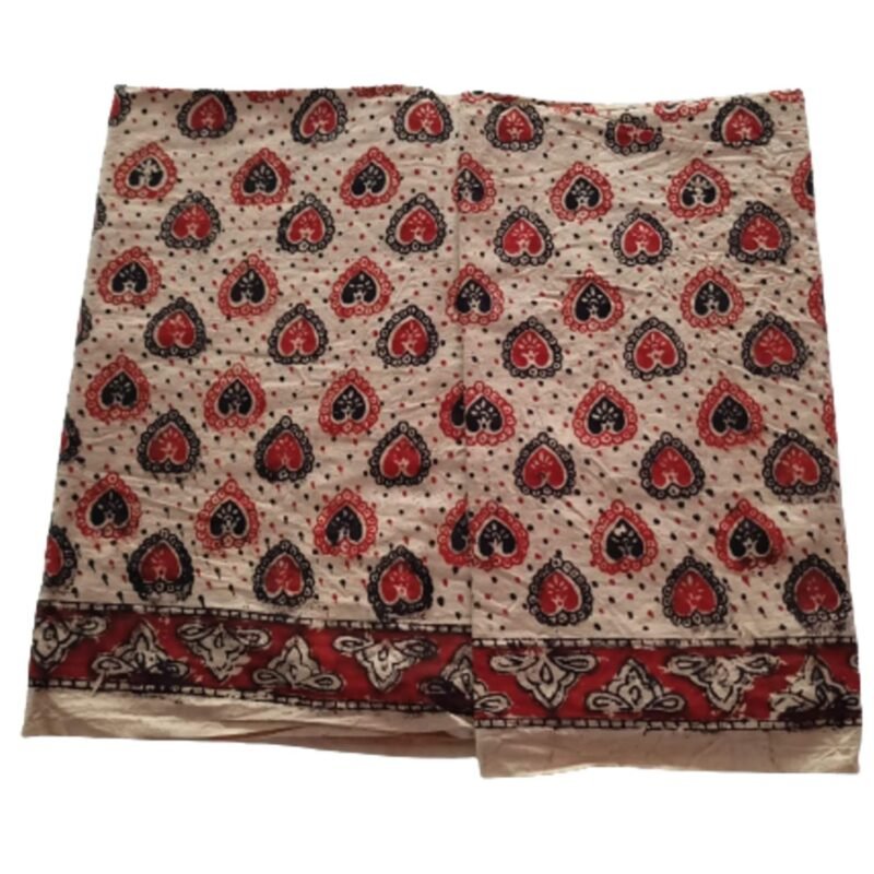 Kalamkari Cotton Lungi 2 Meters Unstitched Unfolded