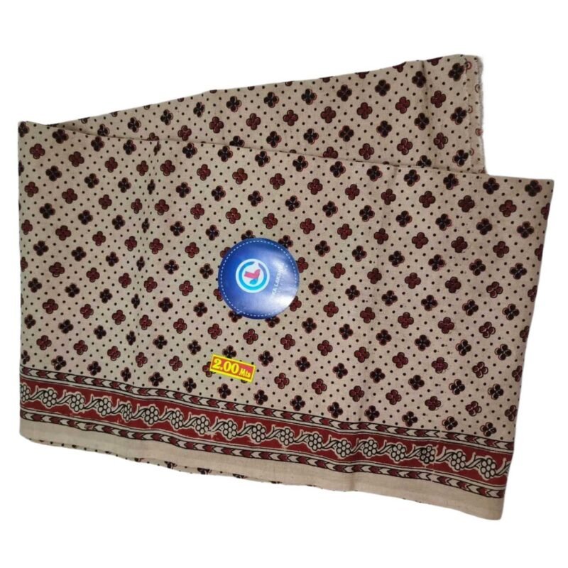 Kalamkari Cotton Lungi 2 Meters Unstitched Unfolded1