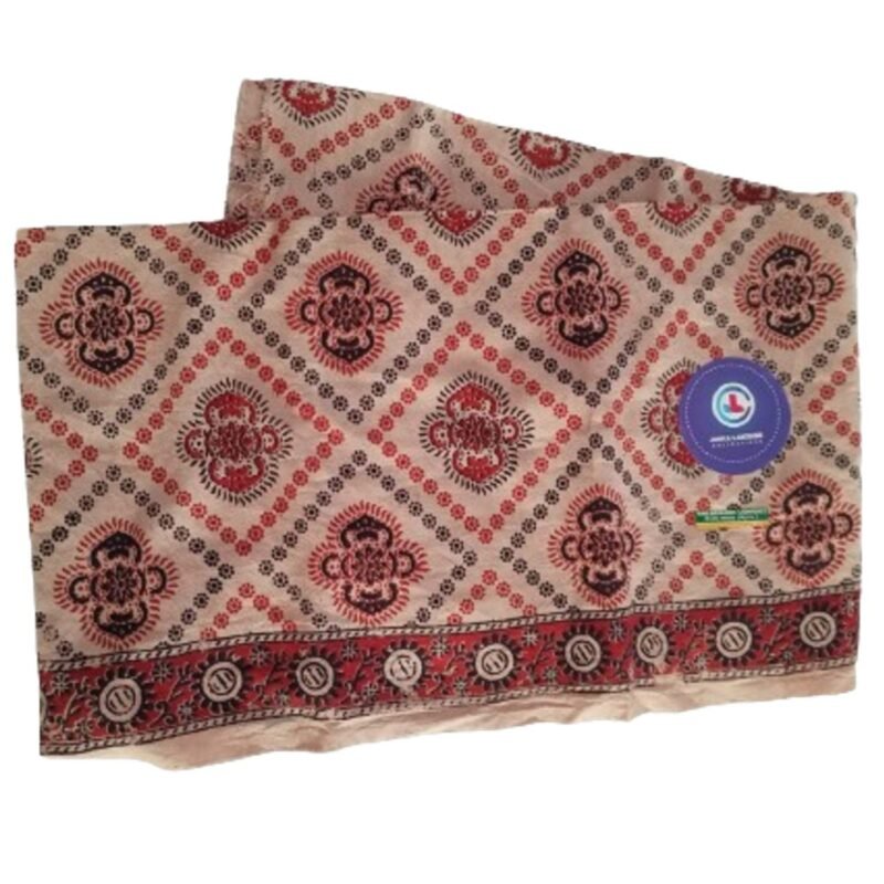 Kalamkari Cotton Lungi 2 Meters Unstitched Unfolded1