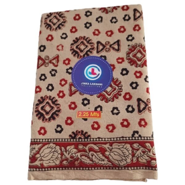 Kalamkari Cotton Lungi 2.25 Meters Unstitched Folded