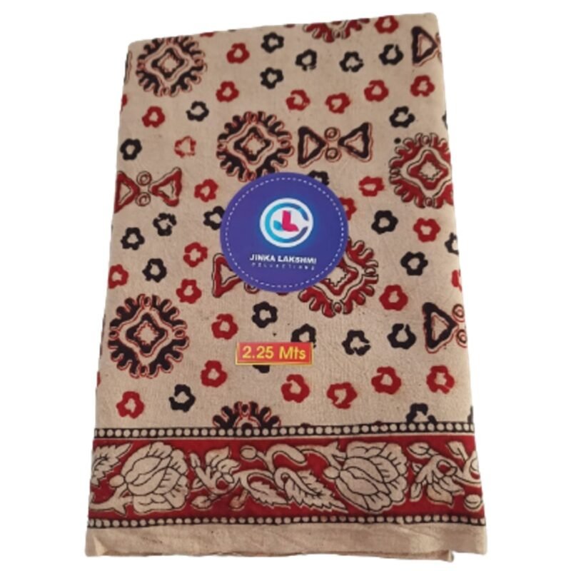 Kalamkari Cotton Lungi 2.25 Meters Unstitched Folded