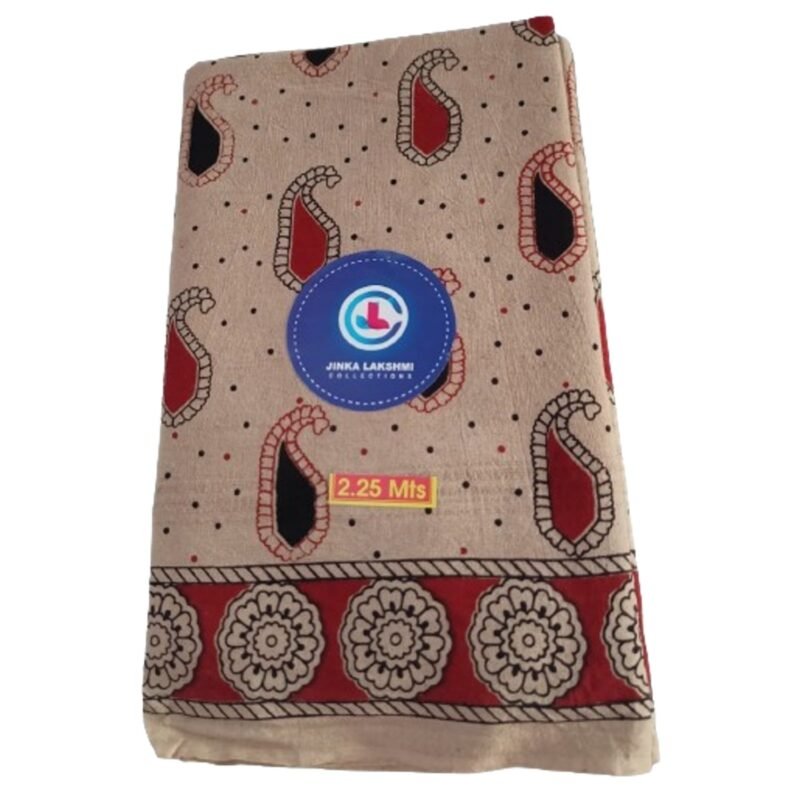 Kalamkari Cotton Lungi 2.25 Meters Unstitched Folded